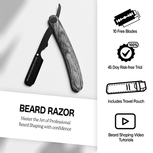 Black Wooden Cut-Throat Razor