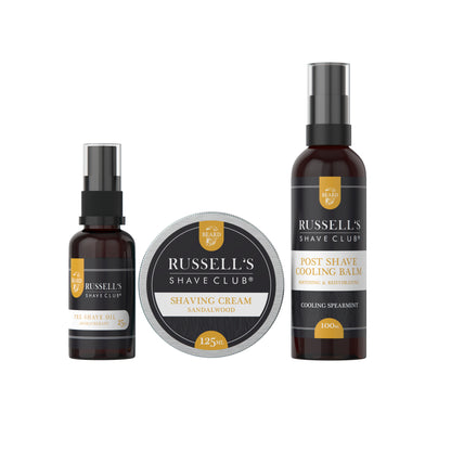 Pre-Shave Oil, Shaving Cream & Post Shave Balm Subscription Box (Free Shaving Brush In Your 1st Box)